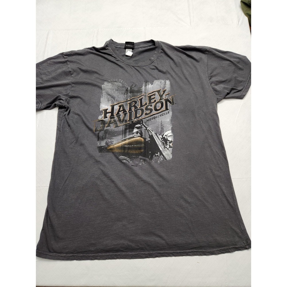 Harley-Davidson Shirt Mens 2XL Graphic Motorcycle White Mountain New Hampshire